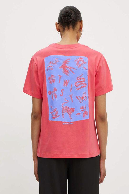 Odzież Moschino Jeans t-shirt bawełniany 0705.8237 różowy