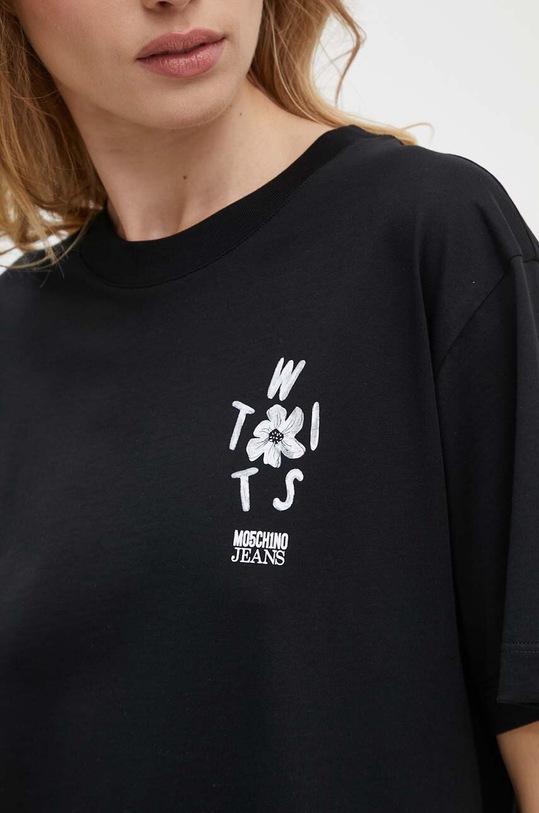 Bavlněné tričko Moschino Jeans 0710.8237 černá