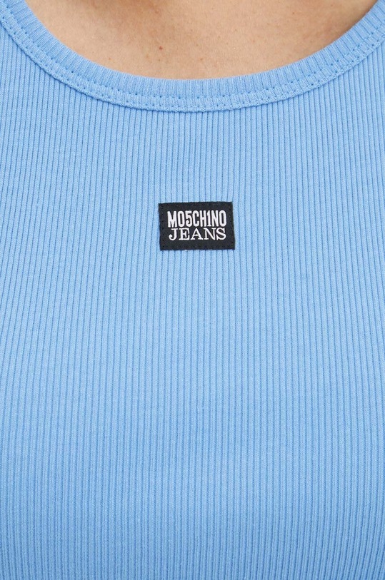 Moschino Jeans top din bumbac 0807.8236 albastru