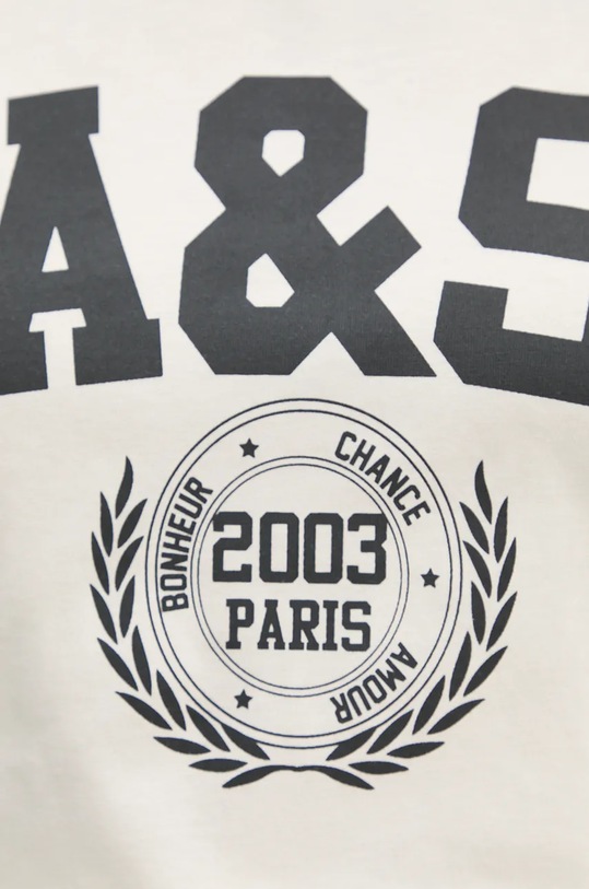 BA&SH t-shirt bawełniany 1H24IONI beżowy