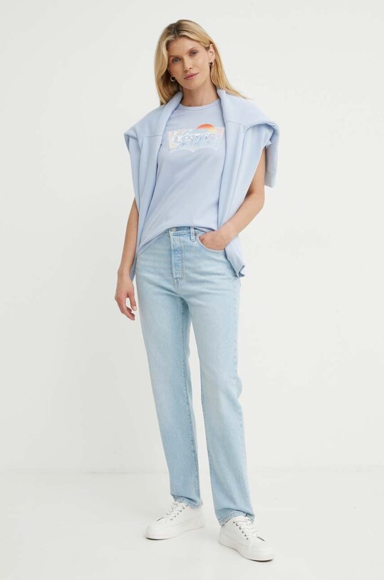 Levi's tricou din bumbac 17369.2748 albastru AW24