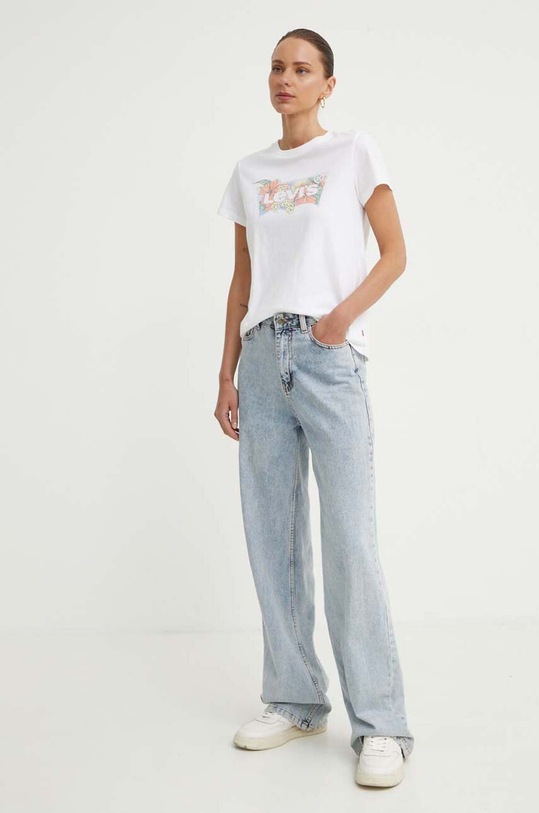 Bavlnené tričko Levi's 17369.2751 biela AW24