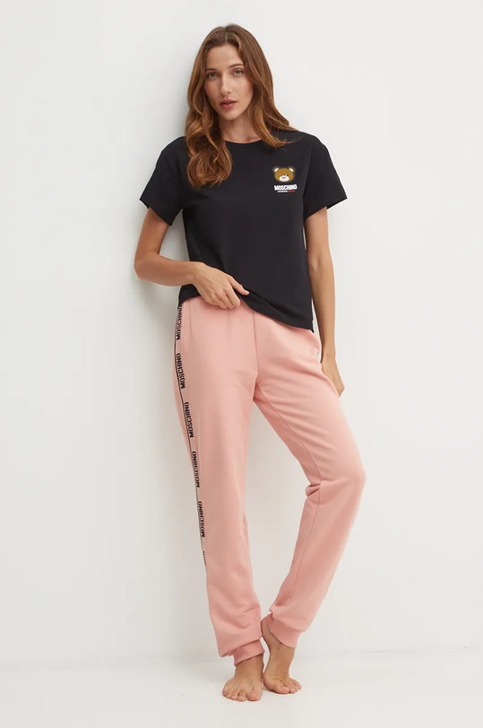 Μπλουζάκι lounge Moschino Underwear A0789.4410 μαύρο AW24