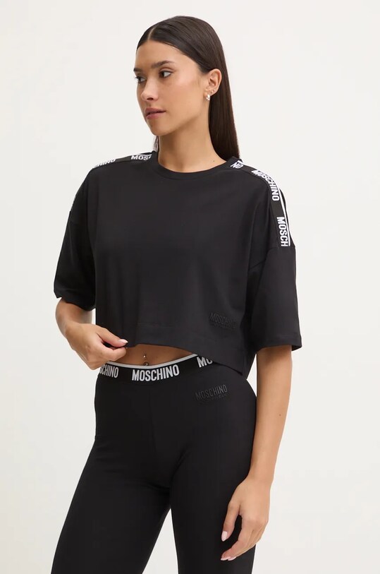 Moschino Underwear tricou imprimeu negru A0792.4406