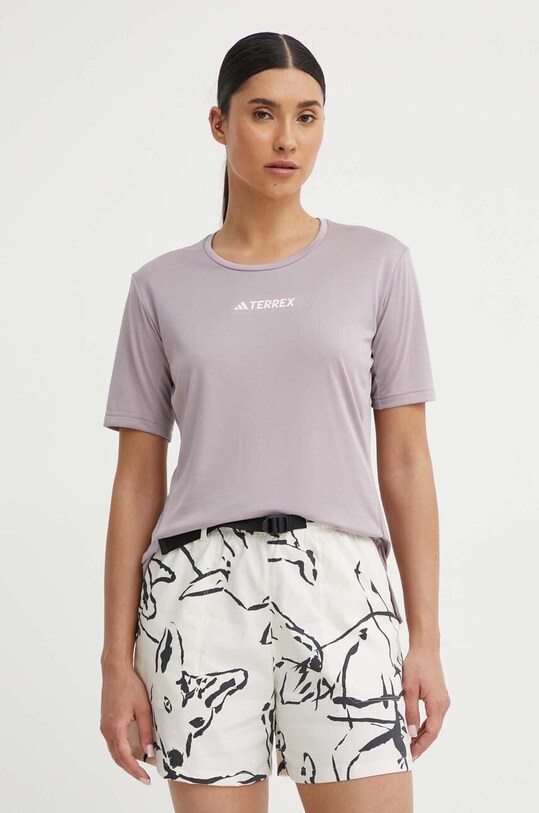Športové tričko adidas TERREX Multi jednofarebný ružová IS0691
