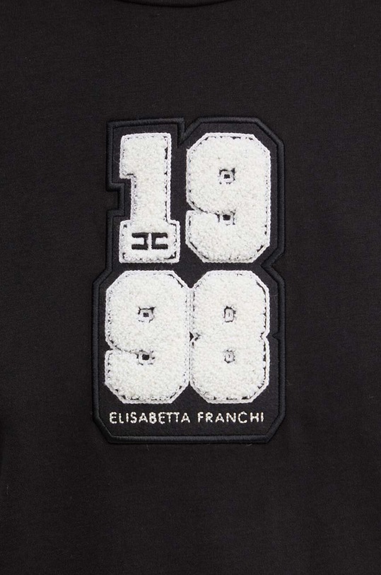 Bavlněné tričko Elisabetta Franchi MA01346E2 černá