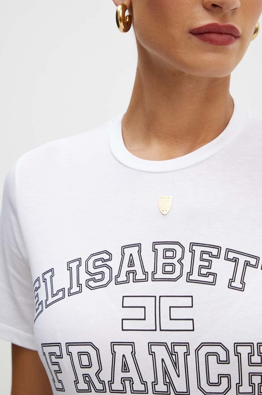 Elisabetta Franchi t-shirt in cotone MA01546E2 bianco