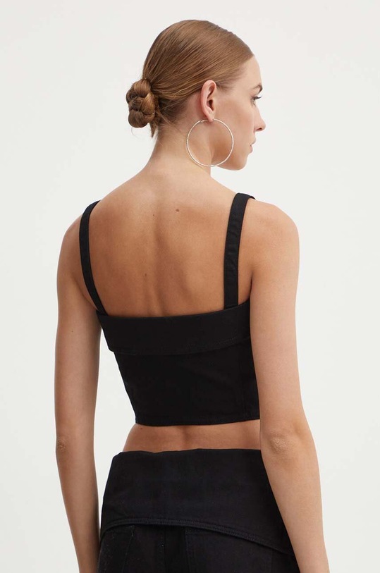 Odzież Karl Lagerfeld Jeans top jeansowy 245J1602 czarny