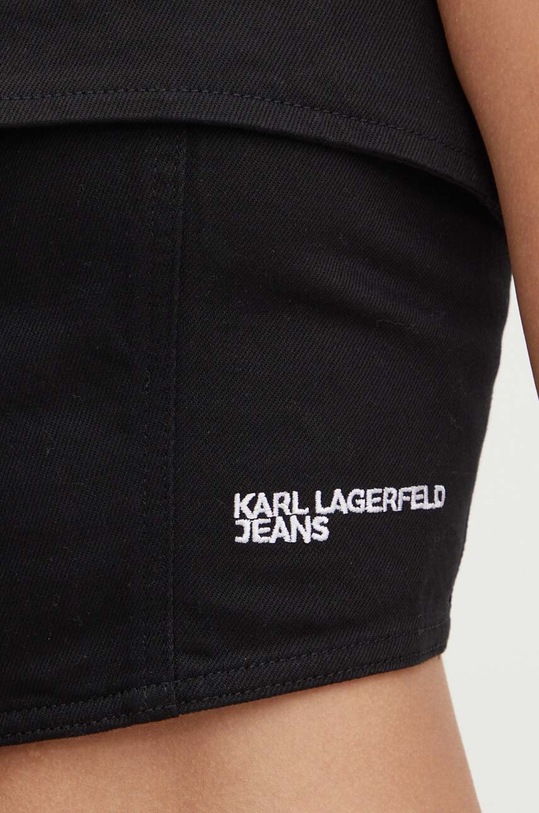Karl Lagerfeld Jeans top jeansowy czarny 245J1602