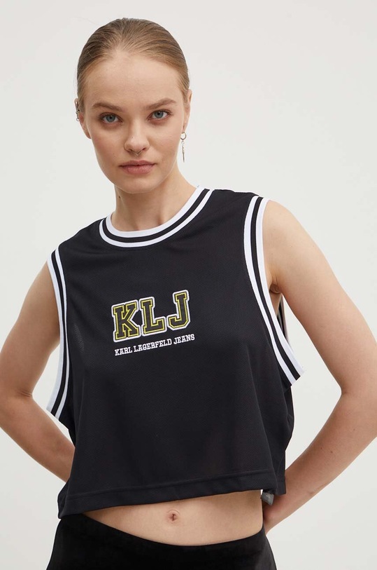 Karl Lagerfeld Jeans top negru 245J1702