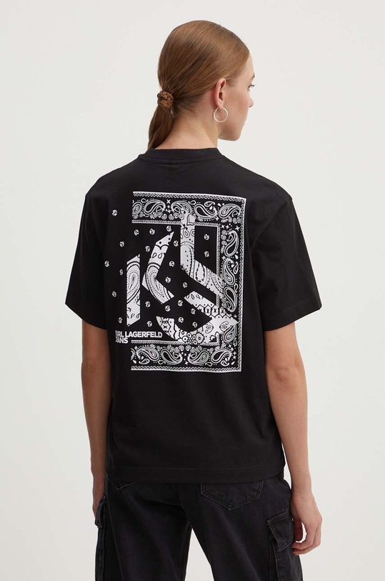 Odzież Karl Lagerfeld Jeans t-shirt bawełniany 245J1705 czarny