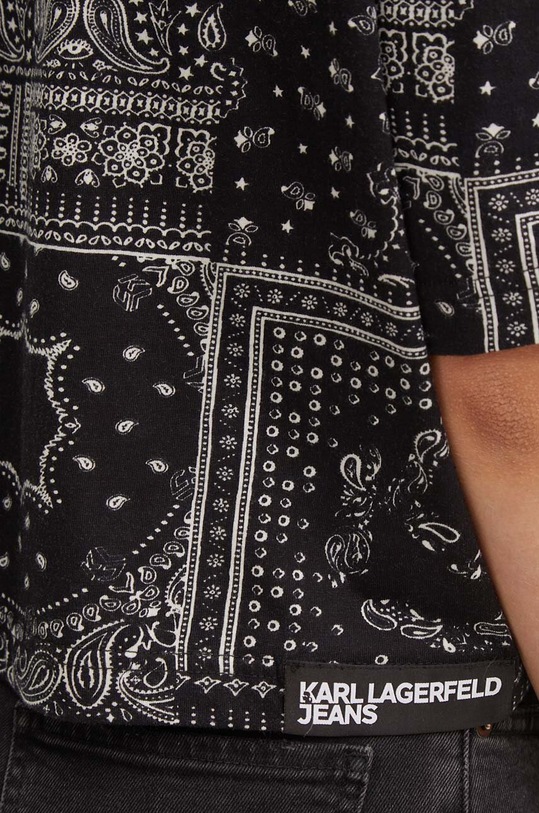 Karl Lagerfeld Jeans t-shirt bawełniany 245J1707 czarny