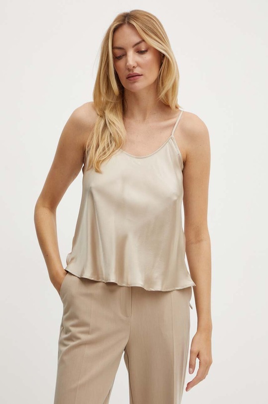 MAX&Co. top de mătase uni bej 2426166041200