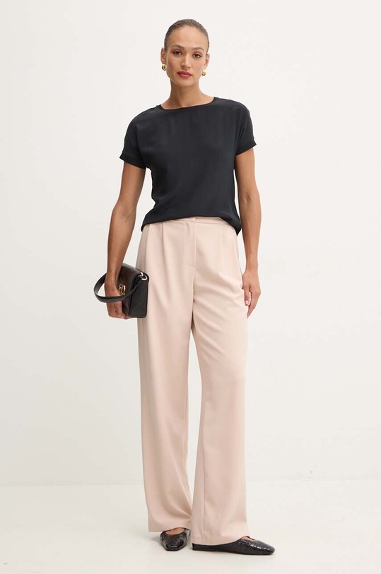 Tričko s příměsí hedvábí MAX&Co. 2428946034200 černá AW24