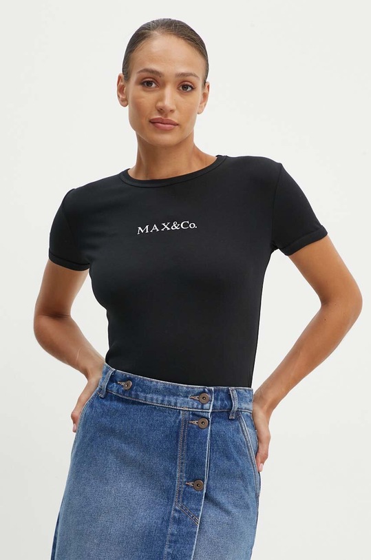 Bavlněné tričko MAX&Co. slim černá 2428976014200