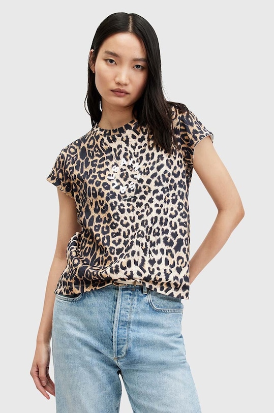 AllSaints tricou din bumbac TIEPO ANNA cu modele multicolor W096JA
