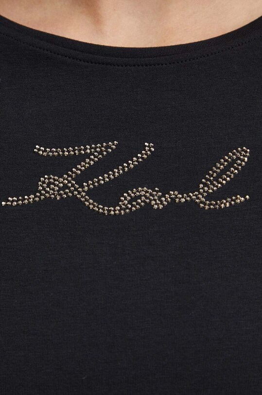 Karl Lagerfeld t-shirt 245W1700 czarny