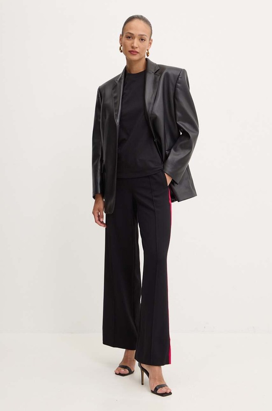 Хлопковая футболка Karl Lagerfeld 245W1703 чёрный AW24