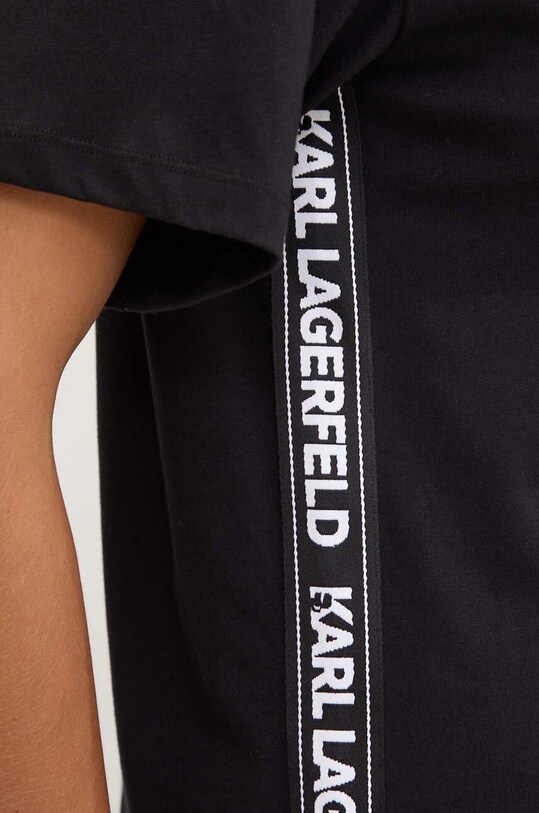 Хлопковая футболка Karl Lagerfeld 245W1703 чёрный