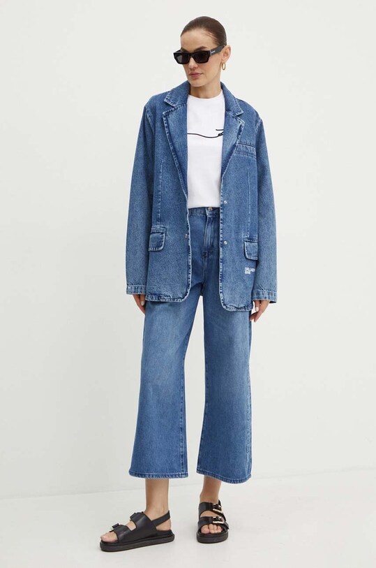 Хлопковая футболка Karl Lagerfeld 245W1706 белый AW24
