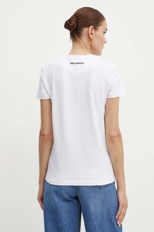 Îmbrăcăminte Karl Lagerfeld tricou din bumbac 245W1706 alb