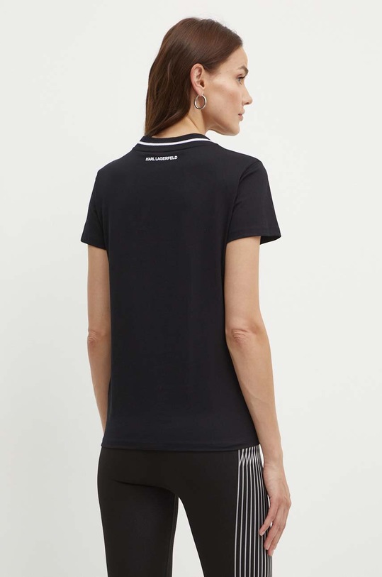 Odzież Karl Lagerfeld t-shirt bawełniany 245W1707 czarny