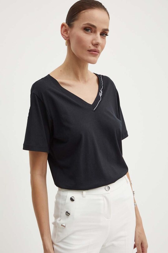 Tričko Karl Lagerfeld černá 245W1709