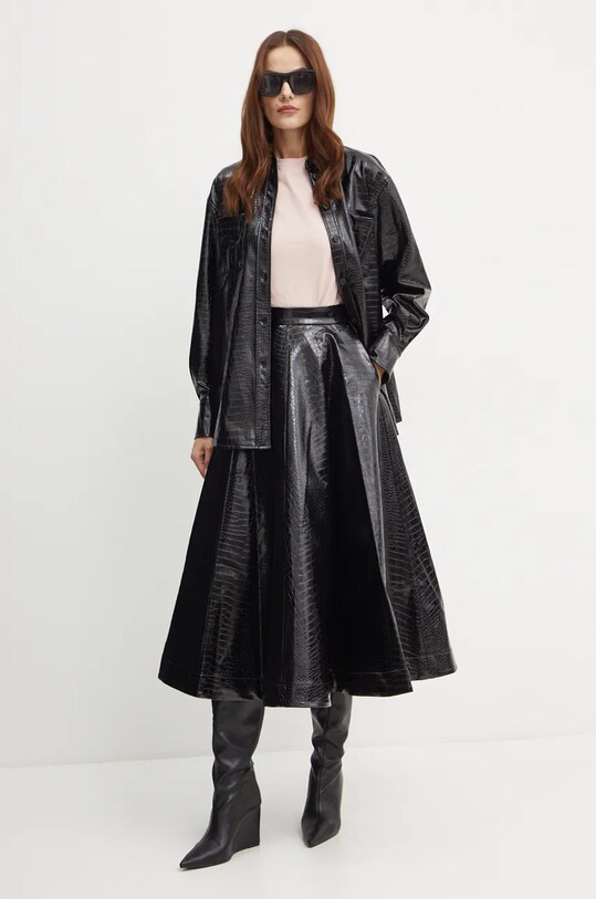 Хлопковая футболка Karl Lagerfeld 245W1714 розовый AW24