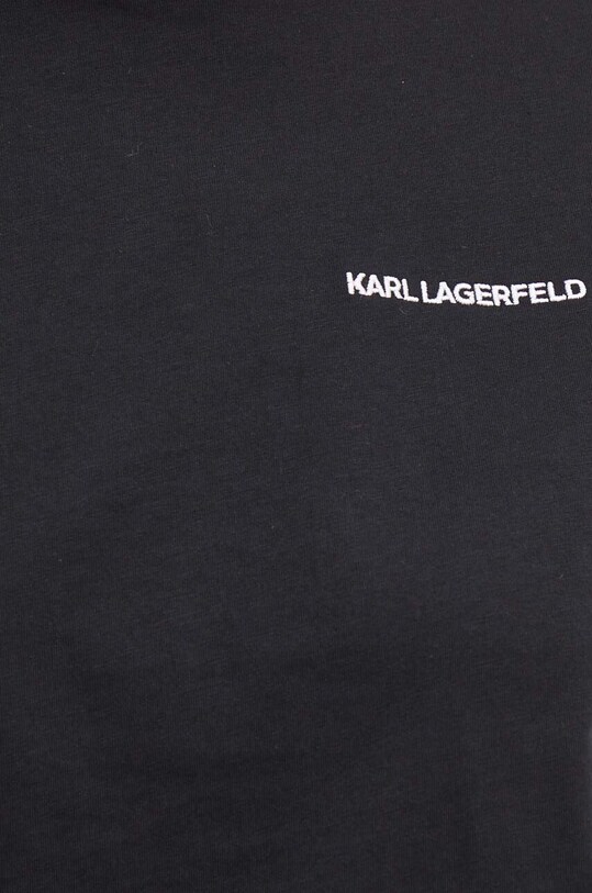 Bombažna kratka majica Karl Lagerfeld 245W1714 črna