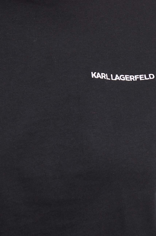Bombažna kratka majica Karl Lagerfeld 245W1714 črna