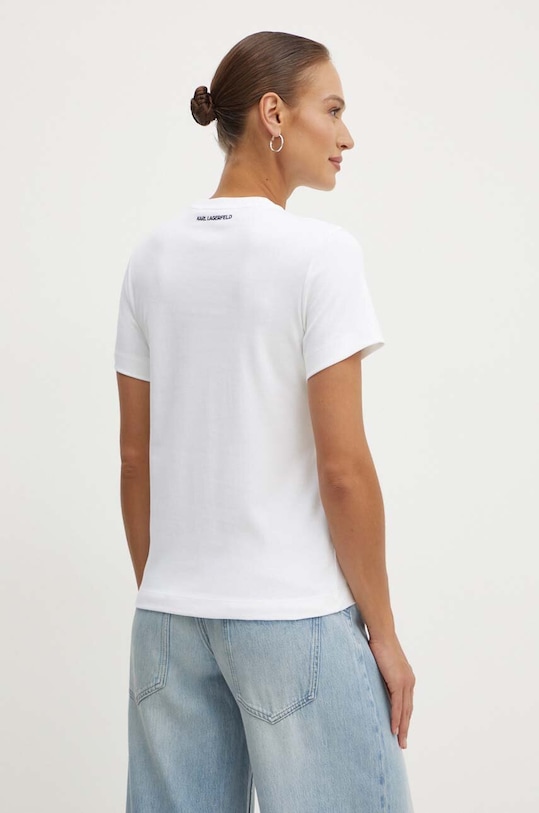 Oblečení Bavlněné tričko Karl Lagerfeld 245W1717 bílá