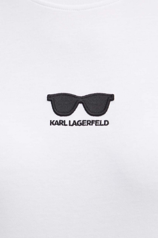 Bavlněné tričko Karl Lagerfeld 245W1717 bílá