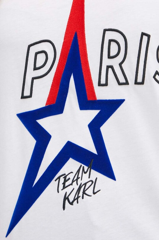 Bavlněné tričko Karl Lagerfeld 245W1730 bílá