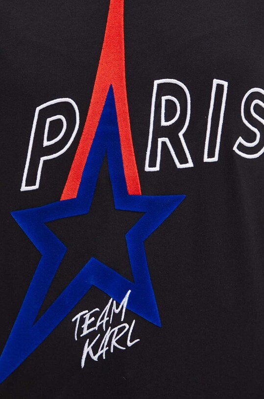 Bavlněné tričko Karl Lagerfeld 245W1730 černá