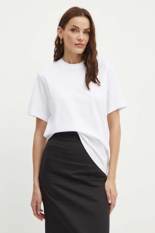 Victoria Beckham t-shirt bawełniany bawełna biały 1124JTS003229A