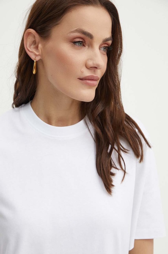 Victoria Beckham t-shirt bawełniany biały 1124JTS003229A