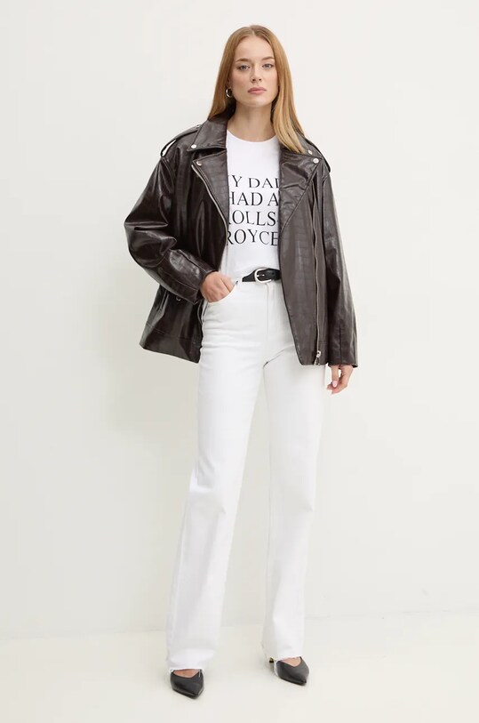 Victoria Beckham t-shirt bawełniany 1124JTS005732A biały AW24