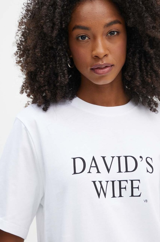 Victoria Beckham t-shirt bawełniany biały 1324JTS005886A