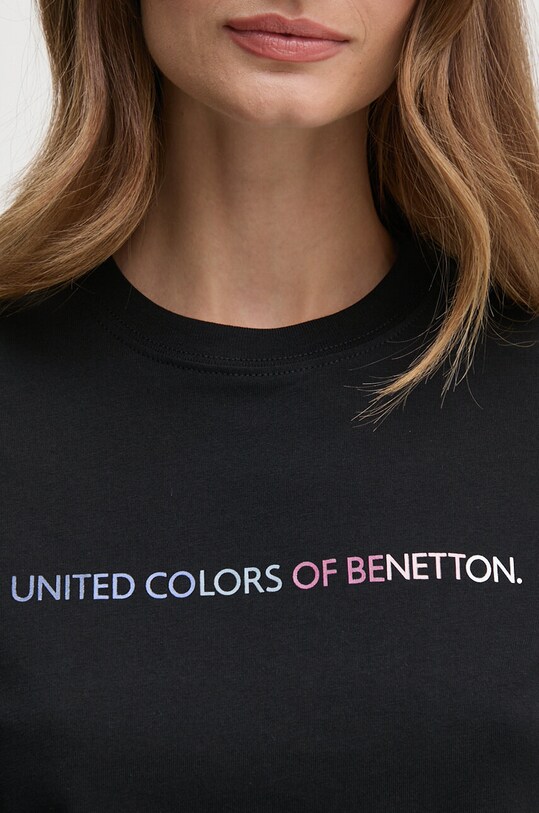 United Colors of Benetton tricou din bumbac 3BL0D1081 negru