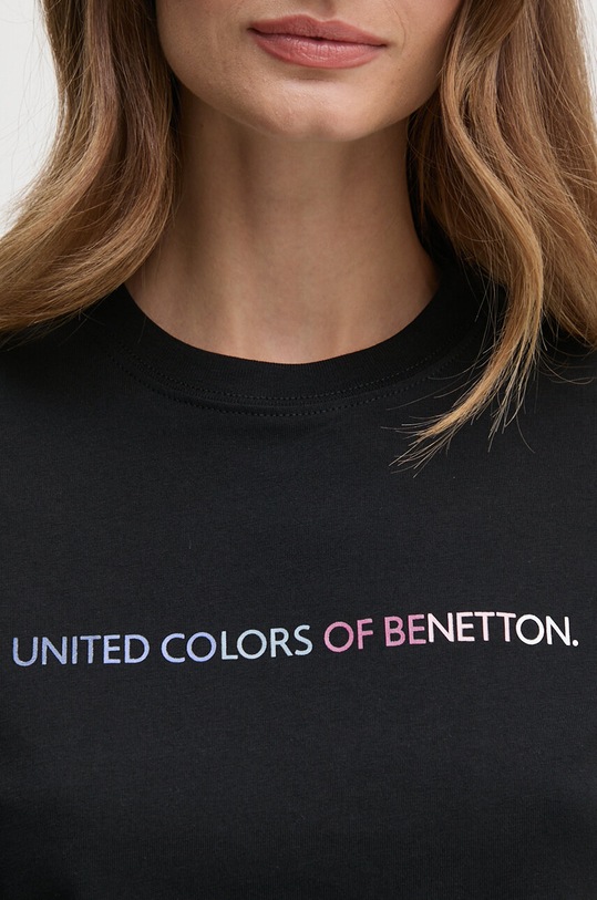 United Colors of Benetton t-shirt in cotone 3BL0D1081 nero