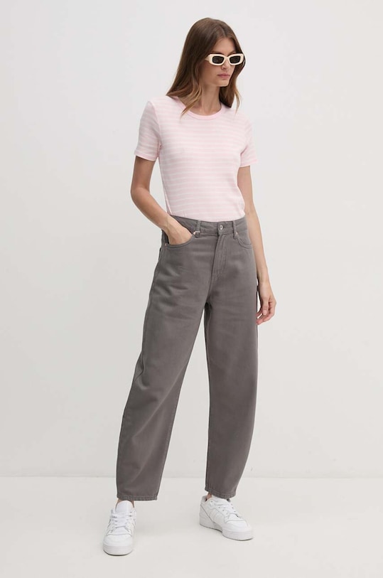 Хлопковая футболка United Colors of Benetton 30YSE16A0 розовый AW25