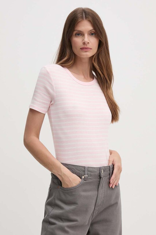 United Colors of Benetton tricou din bumbac roz 30YSE16A0