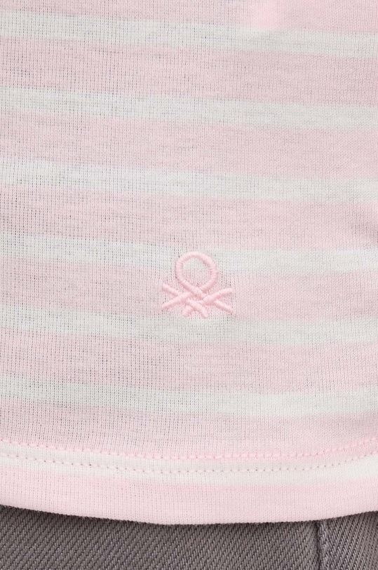 Хлопковая футболка United Colors of Benetton 30YSE16A0 розовый
