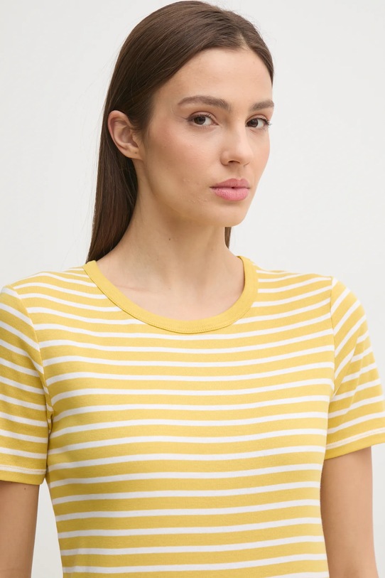 United Colors of Benetton t-shirt bawełniany żółty 30YSE16A0