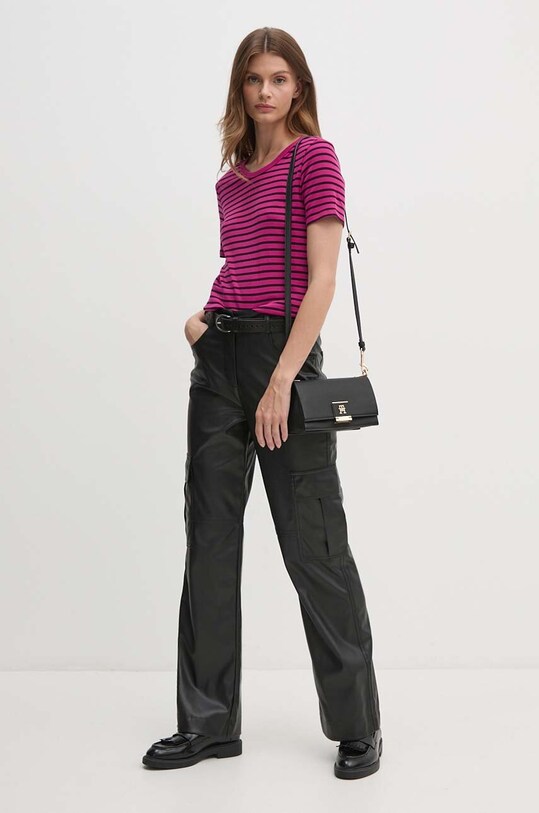 United Colors of Benetton tricou din bumbac 30YSE16A0 roz SS25