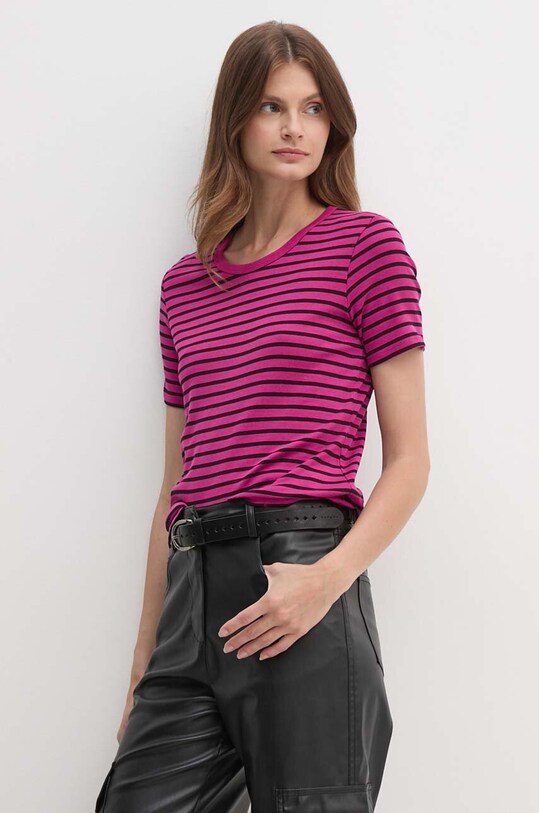 United Colors of Benetton tricou din bumbac roz 30YSE16A0