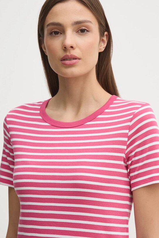 United Colors of Benetton t-shirt bawełniany różowy 30YSE16A0