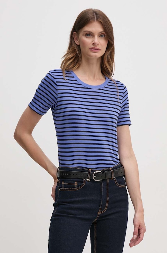 Хлопковая футболка United Colors of Benetton хлопок голубой 30YSE16A0