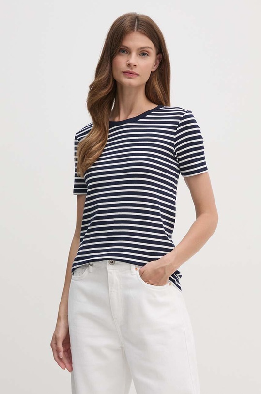 United Colors of Benetton tricou din bumbac bleumarin 30YSE16A0