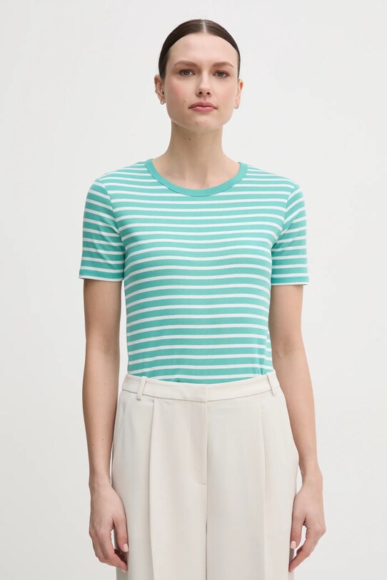 United Colors of Benetton t-shirt in cotone regolare turchese 30YSE16A0